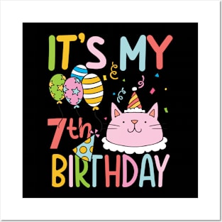 It's My 7th Birthday - Cat Posters and Art